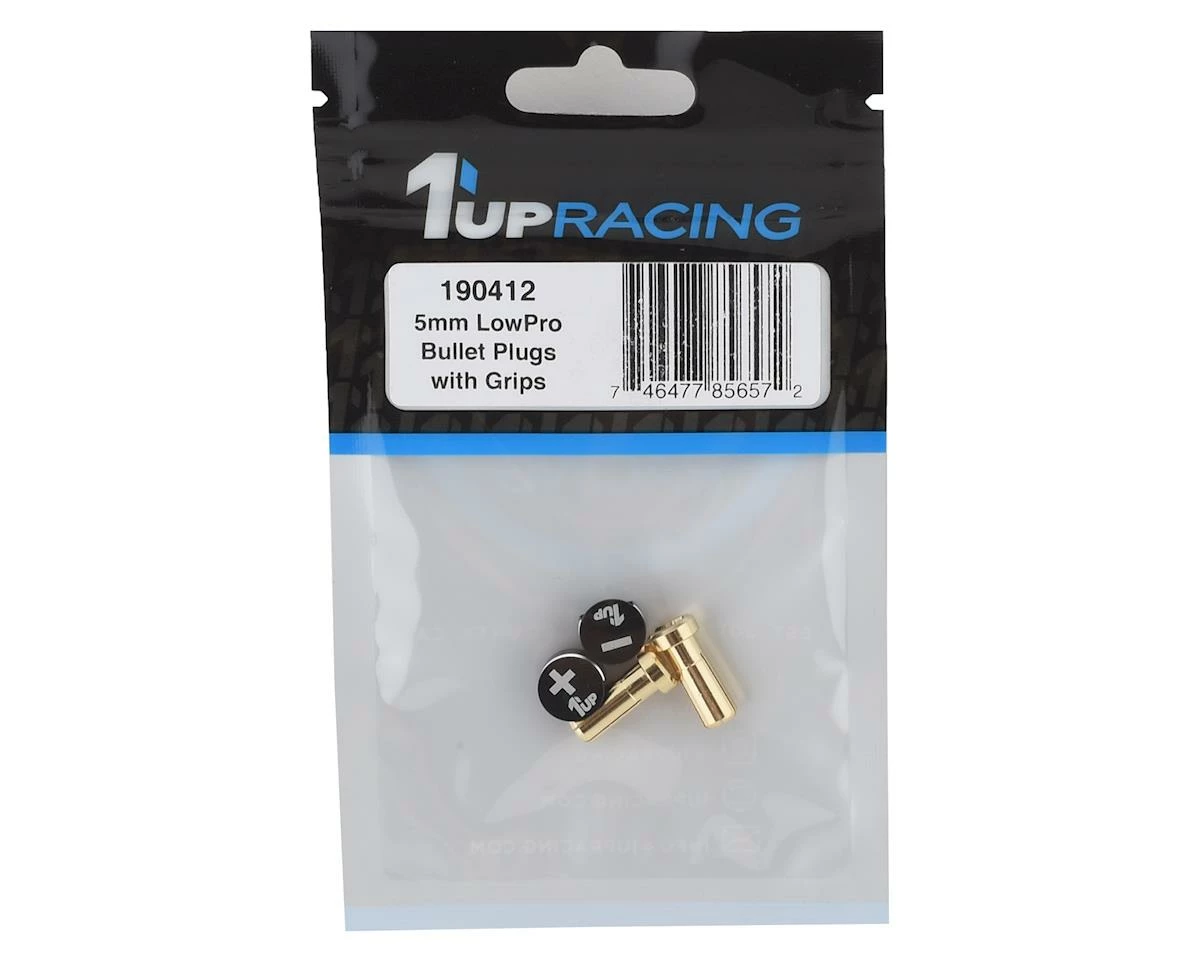 1UP Racing LowPro Bullet Plug Grips W/5mm Bullets (Black/Black) 4 1UP Racing LowPro Bullet Plug Grips W/5mm Bullets (Black/Black) - Image 2