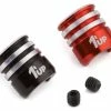 1UP Racing Heatsink Bullet Plug Grips (Black/Red) (Fits LowPro Bullet Plugs) -Futaba Shop 1up190434