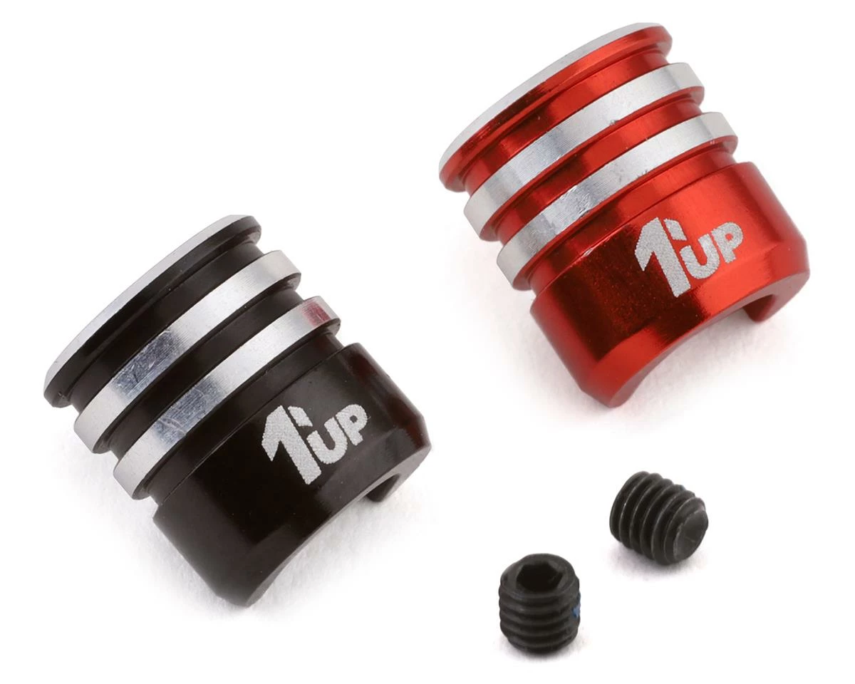 1UP Racing Heatsink Bullet Plug Grips (Black/Red) (Fits LowPro Bullet Plugs) 3 1UP Racing Heatsink Bullet Plug Grips (Black/Red) (Fits LowPro Bullet Plugs)