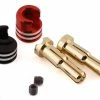 1UP Racing Heatsink Bullet Plug Grips W/4-5mm Bullets (Black/Red) -Futaba Shop 1up190437