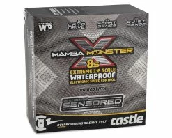 Castle Creations Mamba Monster X 8S 1/6 ESC/Motor Combo W/1717 Sensored Motor (1650kV) -Futaba Shop cse010 0165 02 6
