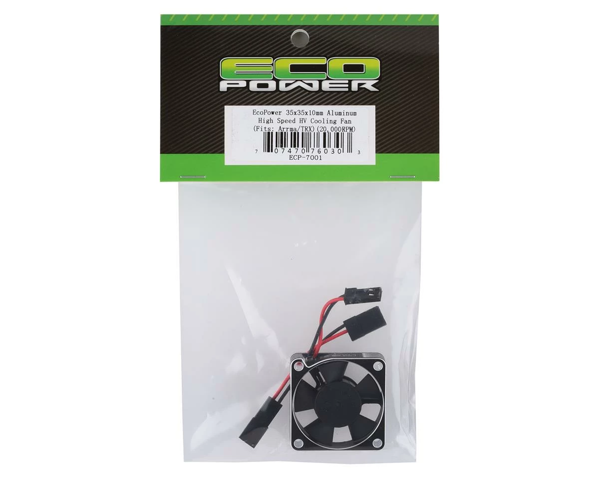 EcoPower Aluminum 35mm High Speed HV Cooling Fan (Silver/Black) (35x35x10mm) 4 EcoPower Aluminum 35mm High Speed HV Cooling Fan (Silver/Black) (35x35x10mm) - Image 2