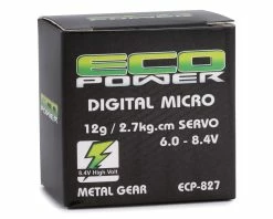 EcoPower 827 12g Digital Metal Gear Micro Servo (High Voltage) -Futaba Shop ecp 827 3