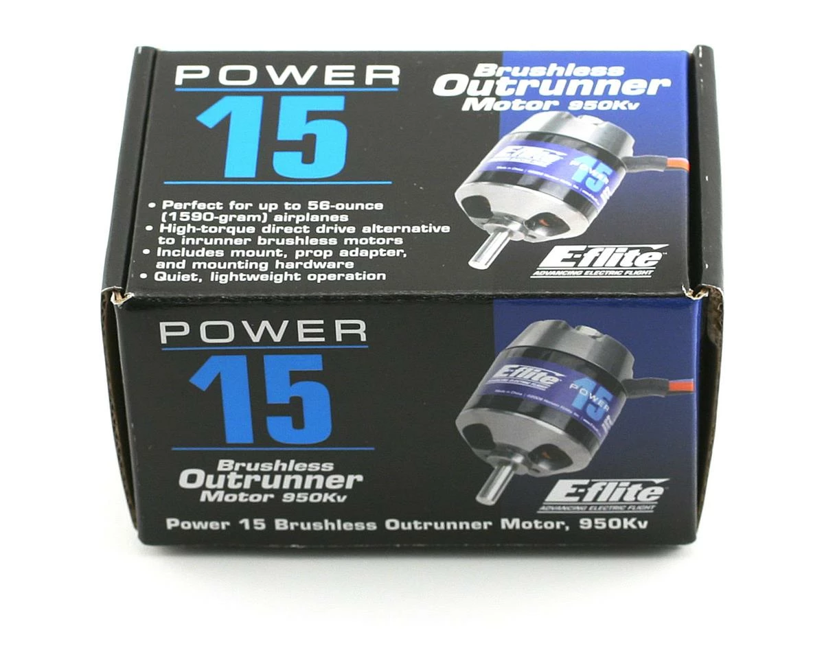 E-Flite Power 15 Brushless Outrunner Motor, 950Kv: 3.5mm Bullet 5 E-Flite Power 15 Brushless Outrunner Motor, 950Kv: 3.5mm Bullet - Image 3