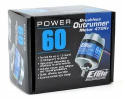 E-Flite Power 60 Brushless Outrunner Motor (470kV) -Futaba Shop eflm4060b 3