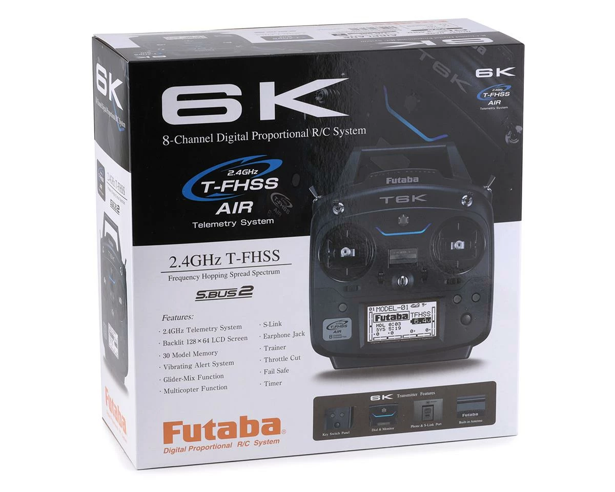 FUTABA 6K 2.4GHz S FHSS/T-FHSS Radio System (Airplane) W/R3008SB Receiver 5 FUTABA 6K 2.4GHz S FHSS/T-FHSS Radio System (Airplane) W/R3008SB Receiver - Image 3