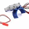 Team Integy Slash 4x4 Motor Heatsink W/Twin Fan (Blue) -Futaba Shop intt8534bl