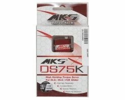 MKS Servos DS75K-N Titanium Gear High Speed Glider Wing Servo W/Aluminum Case (No Tabs) -Futaba Shop mks ds75k n 2