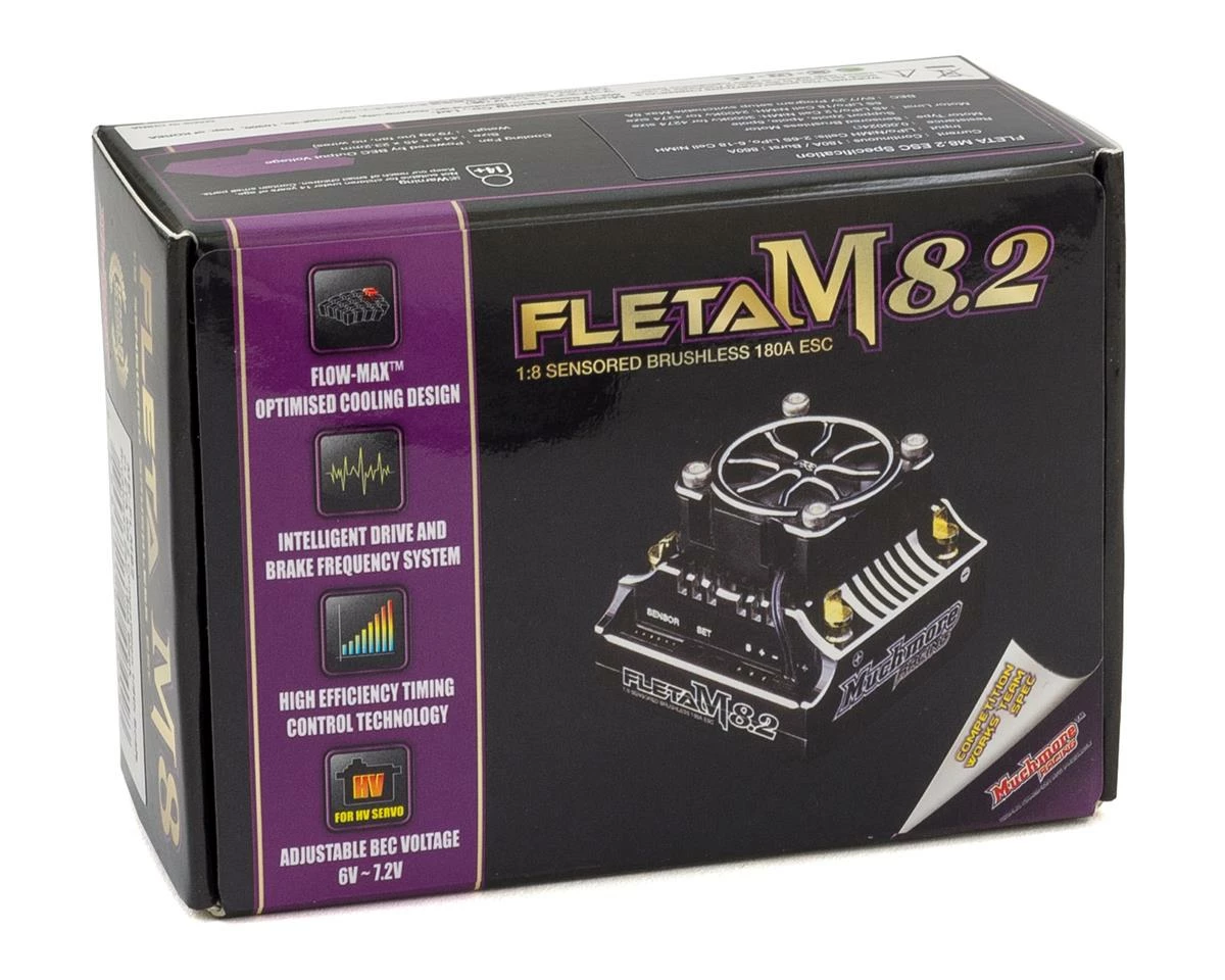 Muchmore FLETA M8.2 180A 1/8 Brushless Sensored ESC (Black) 6 Muchmore FLETA M8.2 180A 1/8 Brushless Sensored ESC (Black) - Image 4