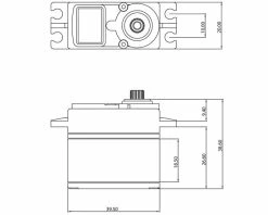 Protek RC 100SS Standard Digital "Super Speed" Metal Gear Servo 10 Protek RC 100SS Standard Digital "Super Speed" Metal Gear Servo -Futaba Shop ptk 100ss 3