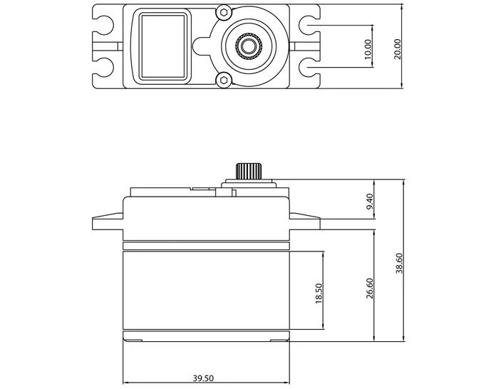 Protek RC 100SS Standard Digital "Super Speed" Metal Gear Servo 6 Protek RC 100SS Standard Digital "Super Speed" Metal Gear Servo - Image 4