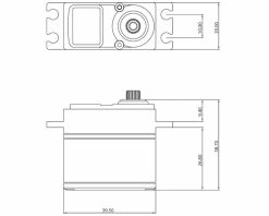 Protek RC 130SS Standard Digital "Super Speed" Metal Gear Servo (High Voltage) -Futaba Shop ptk 130ss 3
