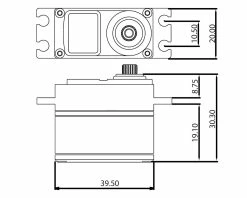 Protek RC 160SS Low Profile Super Speed Metal Gear Servo High Voltage/Metal Case -Futaba Shop ptk 160ss 2