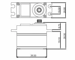 Protek RC 160T Low Profile High Torque Metal Gear Servo High Voltage/Metal Case -Futaba Shop ptk 160t 2