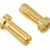 Protek RC 4mm Low Profile "Super Bullet" Solid Gold Connectors (2 Male) -Futaba Shop ptk 5044