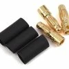 Protek RC 4mm Short Serrated Male Bullet Connector W/Shrink Tube (3) -Futaba Shop ptk 5065