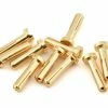 Ruddog 4mm Gold Male Bullet Plug (10) (18mm Long) -Futaba Shop rdgrp 0186