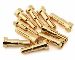 Ruddog 4/5mm Dual Gold Male Bullet Plug (10)