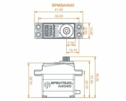 Spektrum RC A4040 MT/HS Micro Metal Gear Servo (High Voltage) -Futaba Shop spmsa4040 3