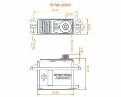Spektrum RC A5080 MT/HS Metal Gear Mini Digital Servo (High Voltage) -Futaba Shop spmsa5080 5