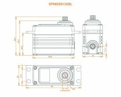 Spektrum RC 9120BL 1/5 Brushless High Torque Metal Gear Servo (High Voltage) 8 Spektrum RC 9120BL 1/5 Brushless High Torque Metal Gear Servo (High Voltage) -Futaba Shop spmss9120bl 2