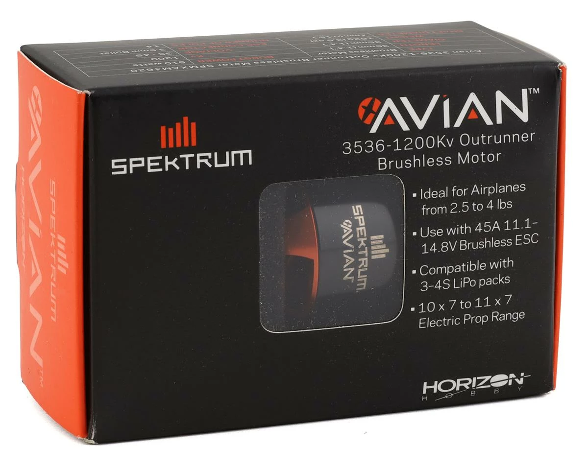 Spektrum RC Avian 3536 Brushless Outrunner Motor (1200Kv) 6 Spektrum RC Avian 3536 Brushless Outrunner Motor (1200Kv) - Image 4
