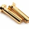 TQ WIRE 4mm Low Profile Male Bullet Connectors (Gold) (18mm) (2) -Futaba Shop tqw2501