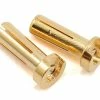 TQ WIRE 4mm Low Profile Male Bullet Connectors (Gold) (14mm) (2) -Futaba Shop tqw2502