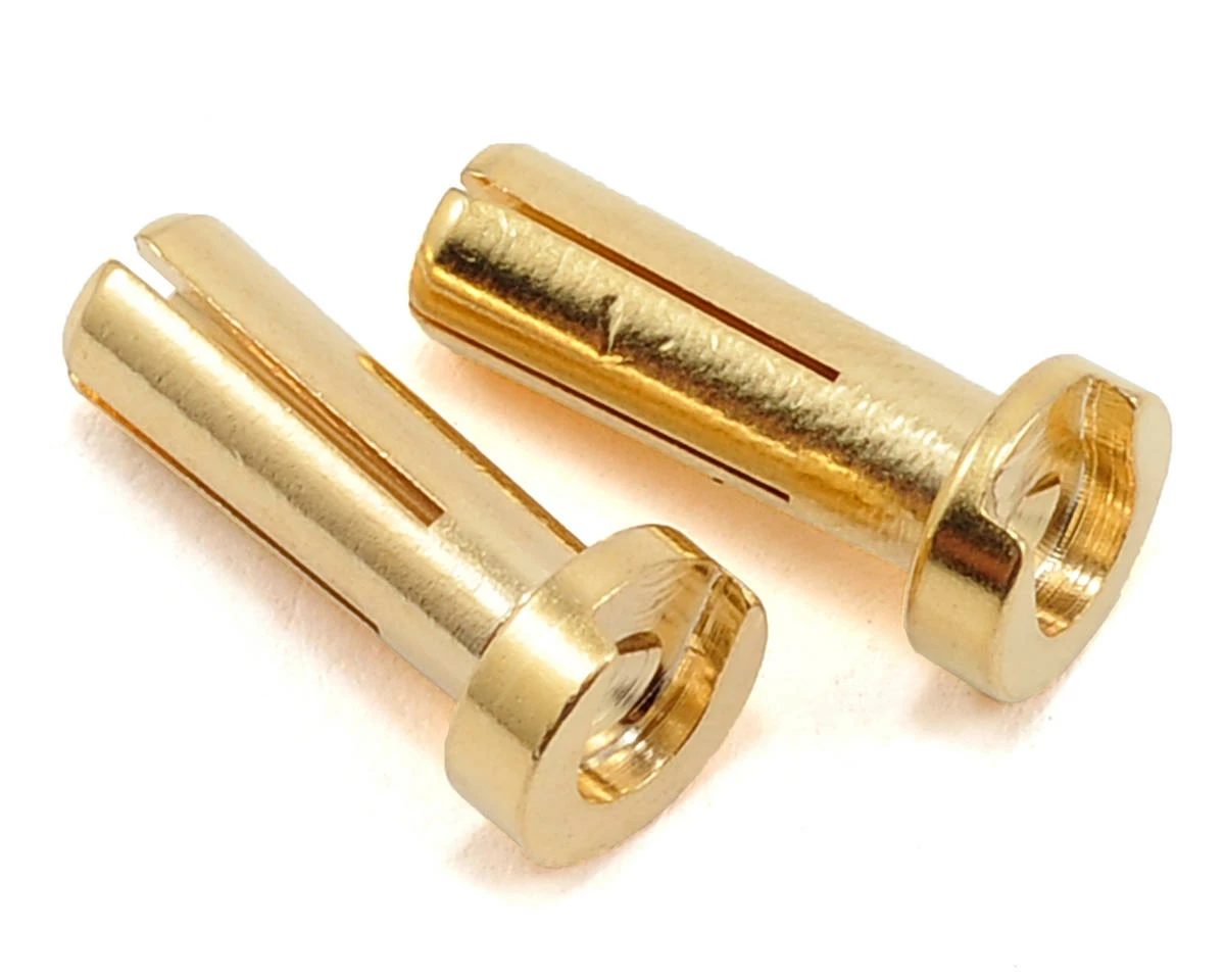 TQ WIRE 4mm Low Profile Male Bullet Connectors (Gold) (14mm) (2) 3 TQ WIRE 4mm Low Profile Male Bullet Connectors (Gold) (14mm) (2)