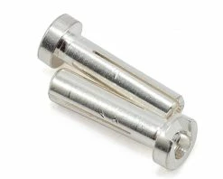TQ WIRE 4mm Low Profile Male Bullet Connectors (Silver) (18mm) (2)