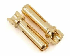 TQ WIRE 4mm Narrow Top Male Bullet Connector (Gold) (2)