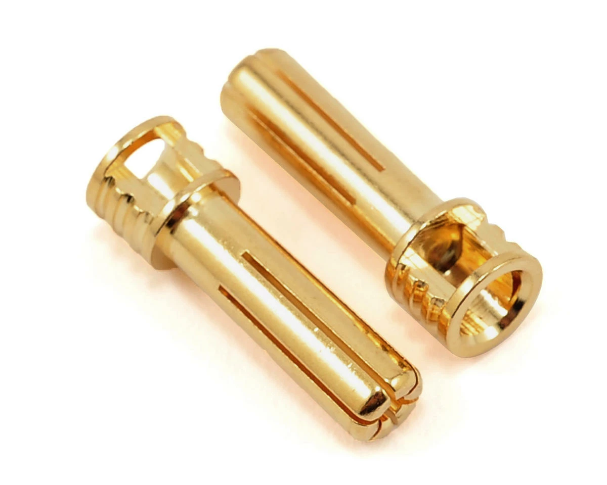 TQ WIRE 5mm "Flat Top" Male Bullet Connector (Gold) (2) 3 TQ WIRE 5mm "Flat Top" Male Bullet Connector (Gold) (2)
