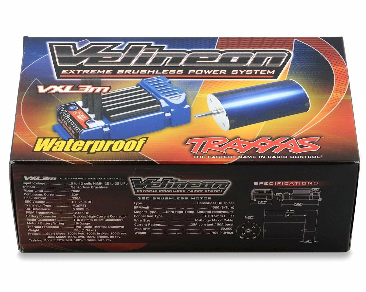 Traxxas Velineon VXL-3M Waterproof 1/16 Scale Brushless Power System 4 Traxxas Velineon VXL-3M Waterproof 1/16 Scale Brushless Power System - Image 2