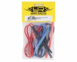 YEAH RACING Silicone Wire Set (Red, Black & Blue) (3) (1.9') (14AWG) W/Heat Shrink -Futaba Shop yea wpt 0031 1