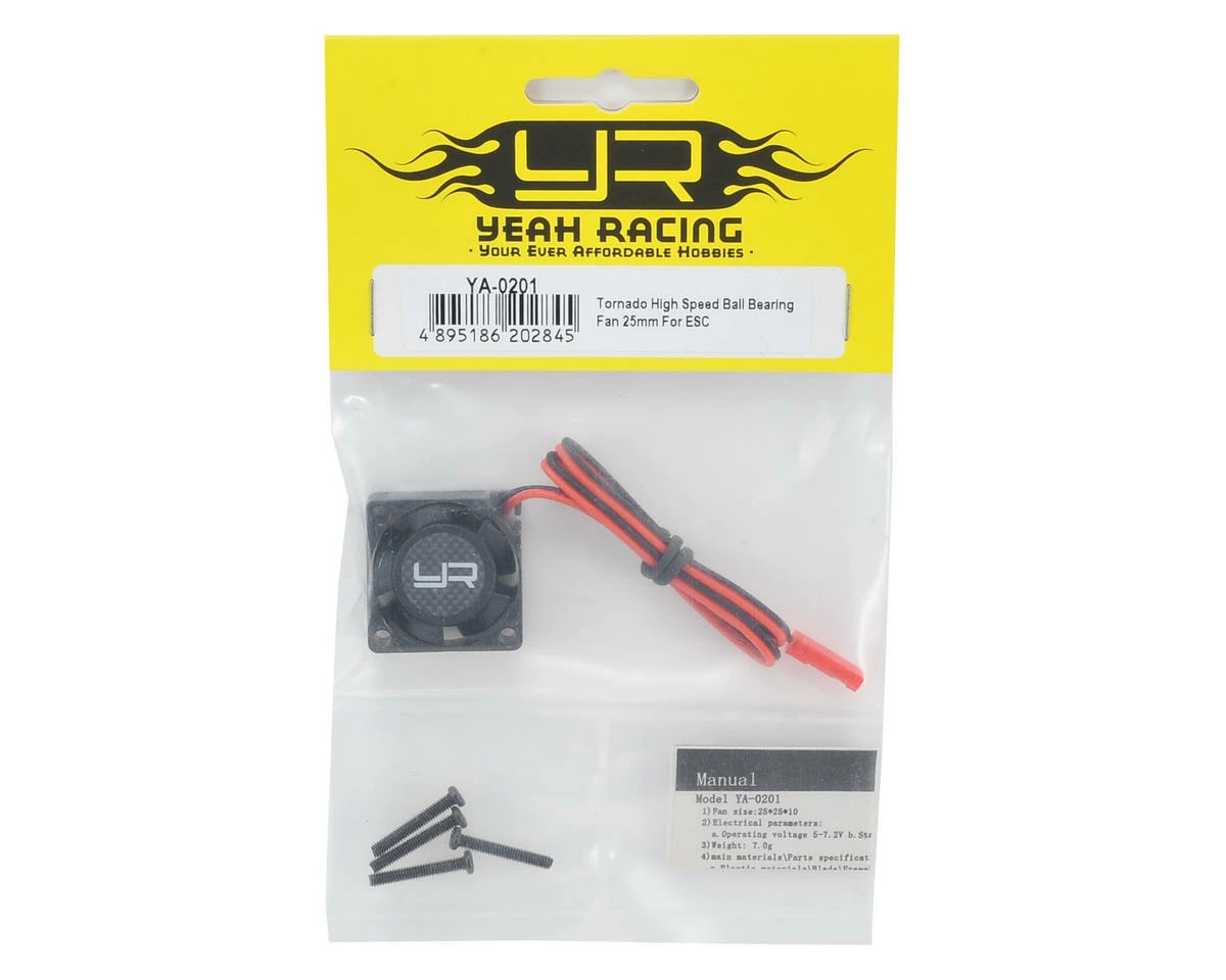 YEAH RACING 25x25x10mm Tornado High Speed Fan (Black) 4 YEAH RACING 25x25x10mm Tornado High Speed Fan (Black) - Image 2