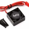 YEAH RACING 25x25x10mm Aluminum Case Tornado Plus High Speed Cooling Fan (Black) -Futaba Shop yea ya 0471bk