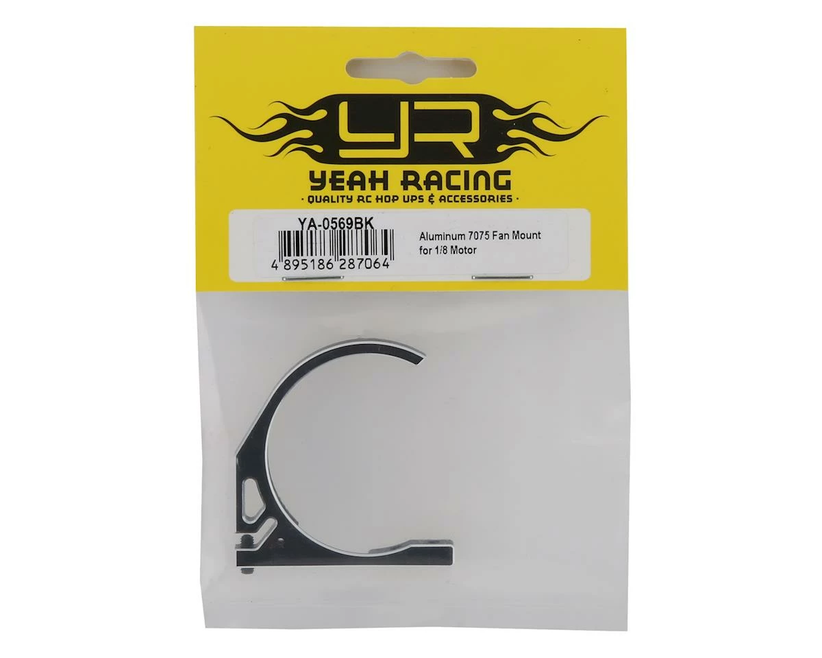 YEAH RACING 1/8 Scale Motor Aluminum Fan Mount (Black) 4 YEAH RACING 1/8 Scale Motor Aluminum Fan Mount (Black) - Image 2