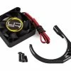 YEAH RACING 1/8 Aluminum Fan Mount Clamp W/40mm Cooling Fans (Black) -Futaba Shop yea ya 0581bk