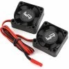 YEAH RACING 30x30x10mm Twin Tornado High Speed Fan Set (Black) (2) -Futaba Shop yea ya 0641