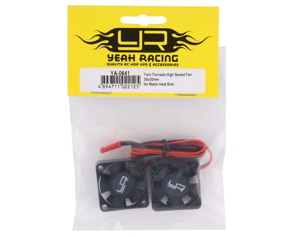 YEAH RACING 30x30x10mm Twin Tornado High Speed Fan Set (Black) (2) 4 YEAH RACING 30x30x10mm Twin Tornado High Speed Fan Set (Black) (2) - Image 2