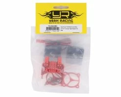 YEAH RACING Aluminum 540/550 Motor Heat Sink W/Twin Tornado Fans (Red) -Futaba Shop yea ya 0643rd 2