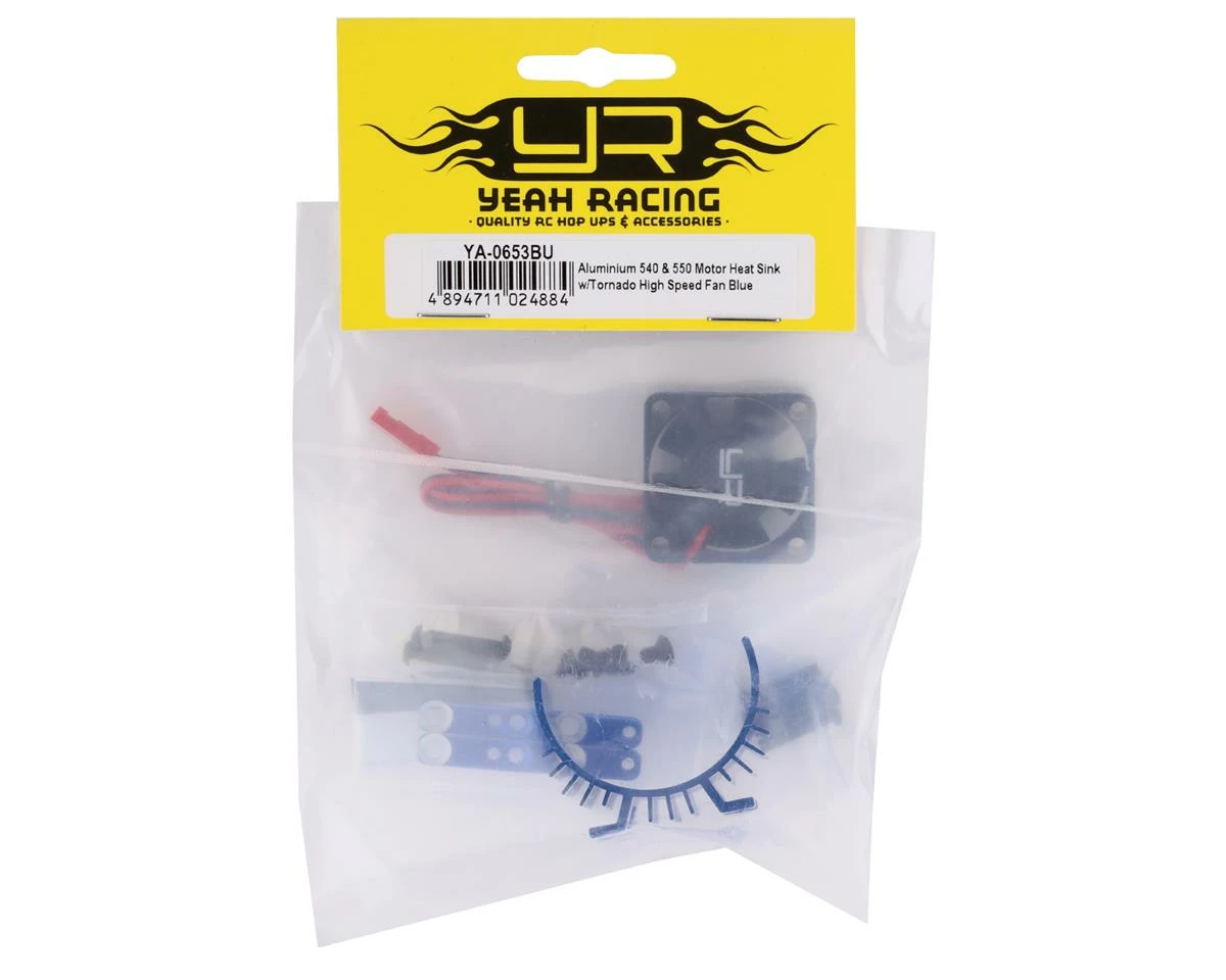 YEAH RACING 540/550 Aluminum Heat Sink W/30mm High Speed Tornado Fan (Blue) 4 YEAH RACING 540/550 Aluminum Heat Sink W/30mm High Speed Tornado Fan (Blue) - Image 2